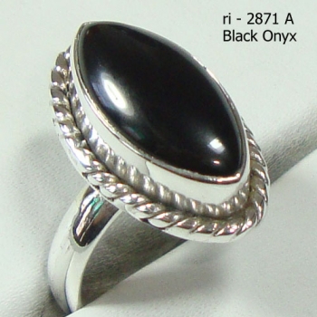 925 sterling silver black onyx ring